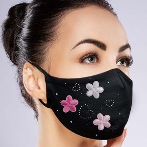 Flower Heart Face Mask w/ filter pocket